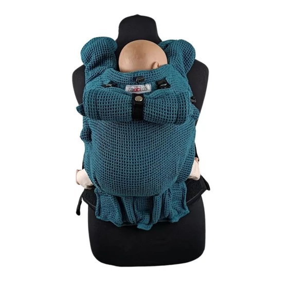 Möbius Newborn csatos babahordozó – petrolkek– ergonomikus újszülött hordozó