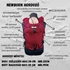 Möbius Newborn csatos babahordozó – ezüstszürke – ergonomikus újszülött hordozó - meret